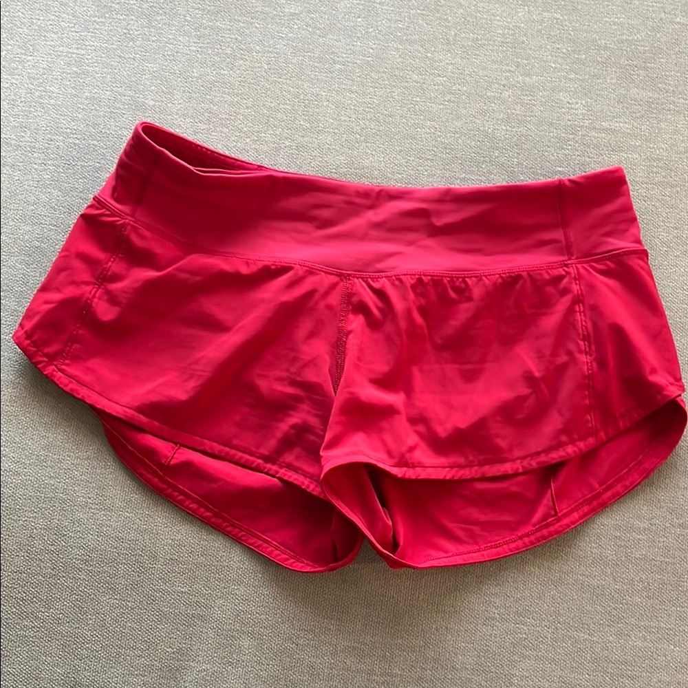 Women's Red Athletic Shorts